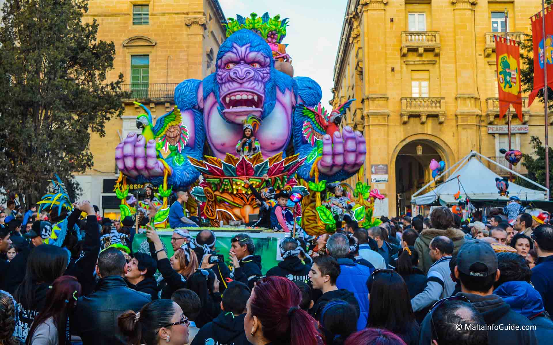 Colourful Malta Carnival Photos Floats and Celebrations
